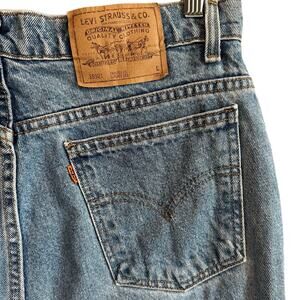 Levi's Vintage 90's 15921 Orange Tab Tapered Fit Jeans USA Made 14 long